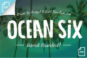 ocean six free true type font