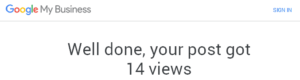your post got 14 views